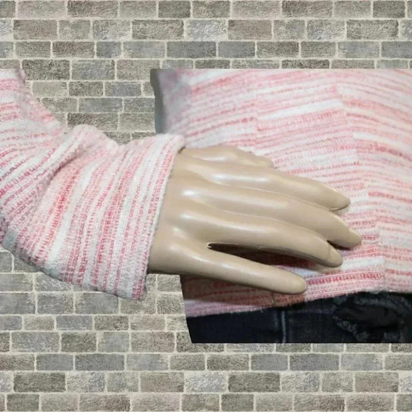 Atmosphere Pink Button Zip Sweater Jacket Size 2 - Picture 5 of 8